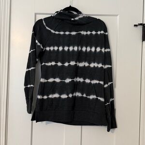 Dark Grey and White Tie-Dye Hoodie